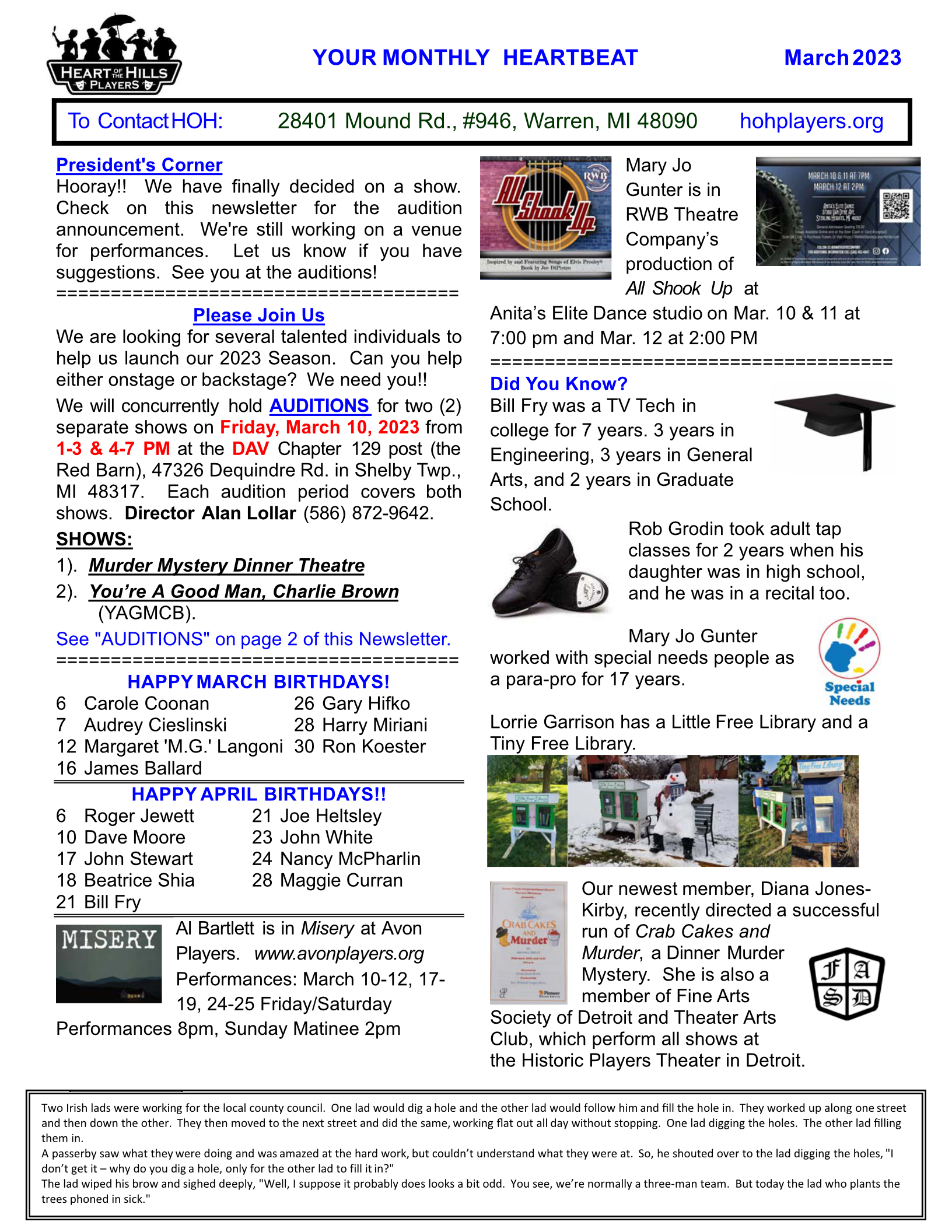 Click to download Aug 22 Newsletter